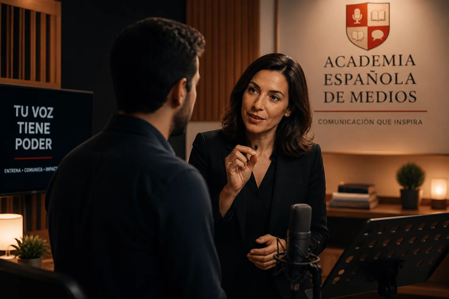 Sesión de entrenamiento de oratoria y oradores en directo